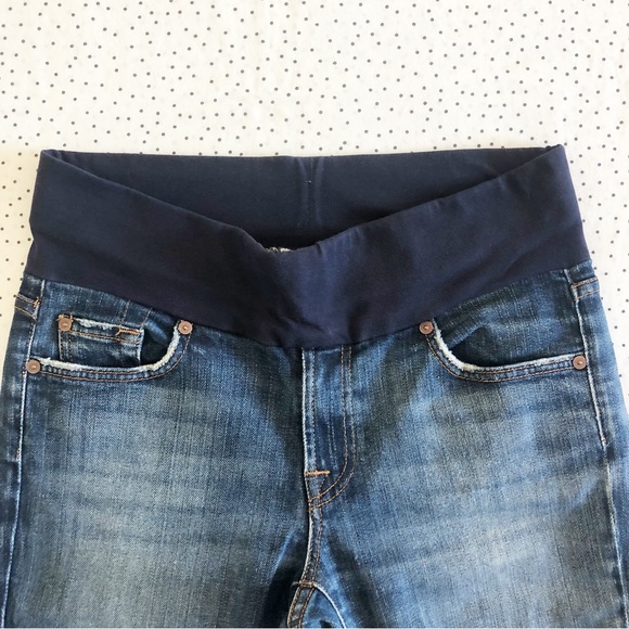 7 for all Mankind A Pea In The Pod Maternity Bootcut Jeans Size M Made in USA - Picture 6 of 8